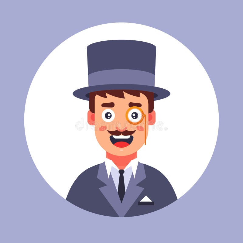 Cartoon Old Man Wearing Top Hat Stock Illustrations – 58 Cartoon Old ...