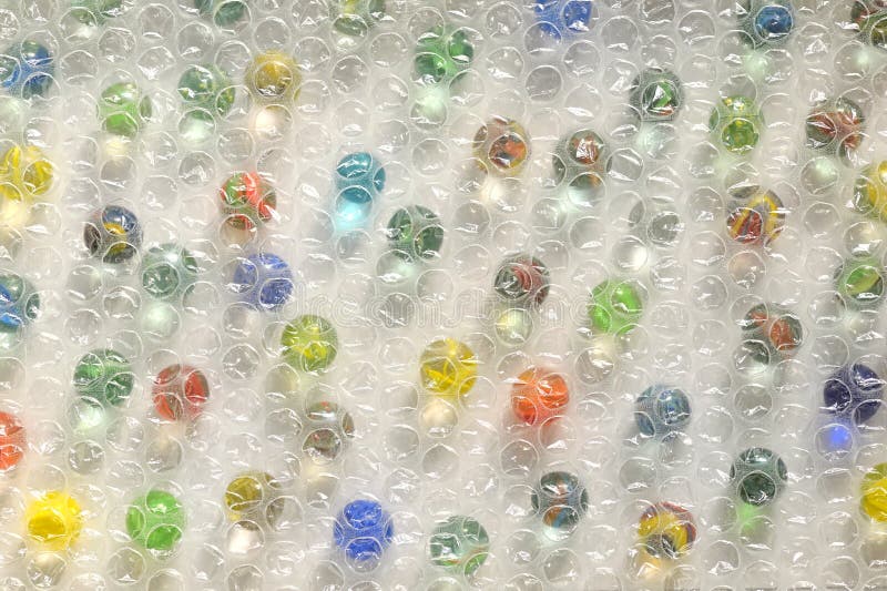 Bubble Wrap and Glass Marble Balls Stock Photo Image of abstract