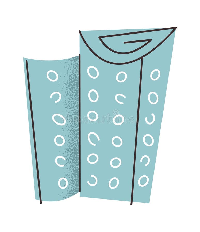 Bubble wrap roll sticker design stock illustration