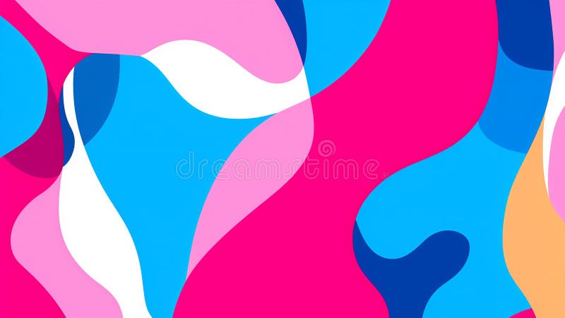 Model de artă retro-pop strălucitor, roz și albastru-închis vector illustration
