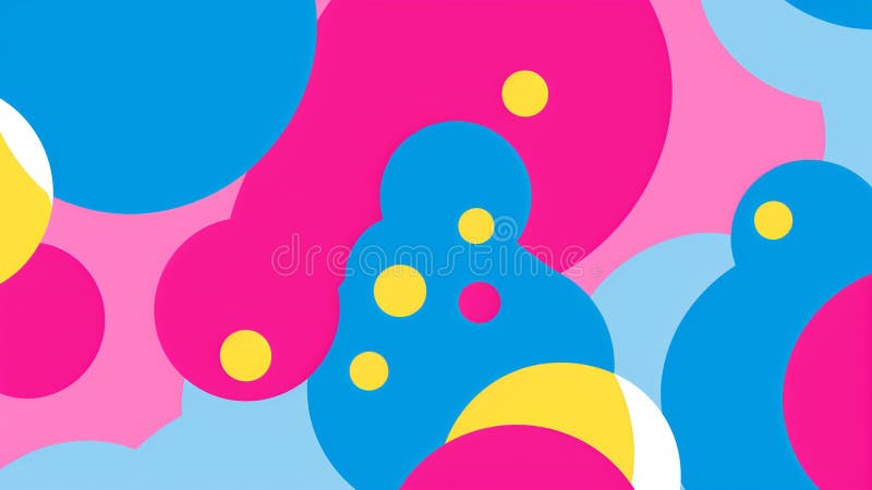 Model de artă retro-pop strălucitor, roz și albastru-închis stock illustration