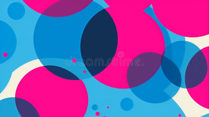 Model de artă retro-pop strălucitor, roz și albastru-închis royalty free illustration