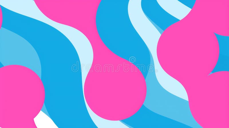 Model de artă retro-pop strălucitor, roz și albastru-închis vector illustration