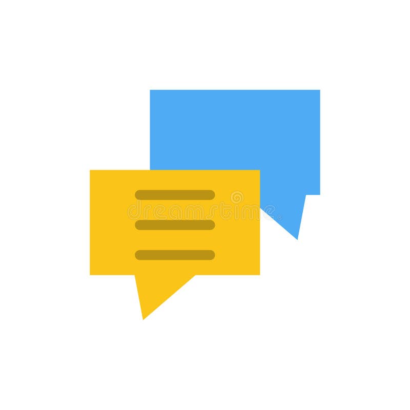 Bubbles, Chat, Customer, Discuss, Group Flat Color Icon. Vector icon banner Template vector illustration.