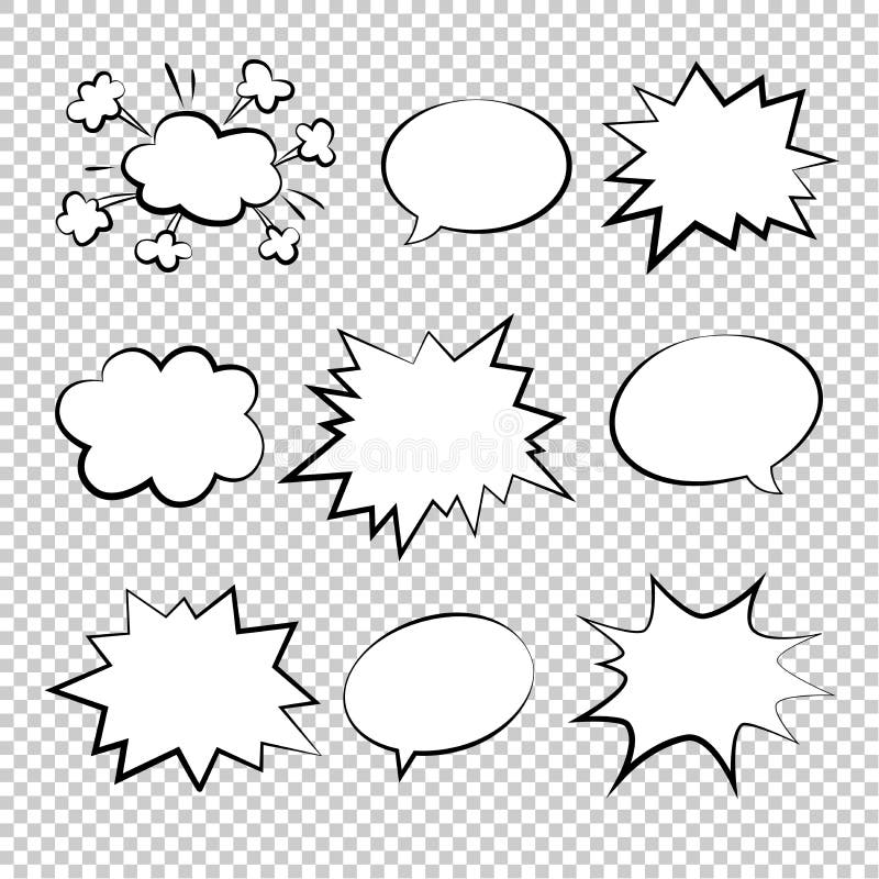 Bubbles comic style vector duddle illustration royalty free illustration
