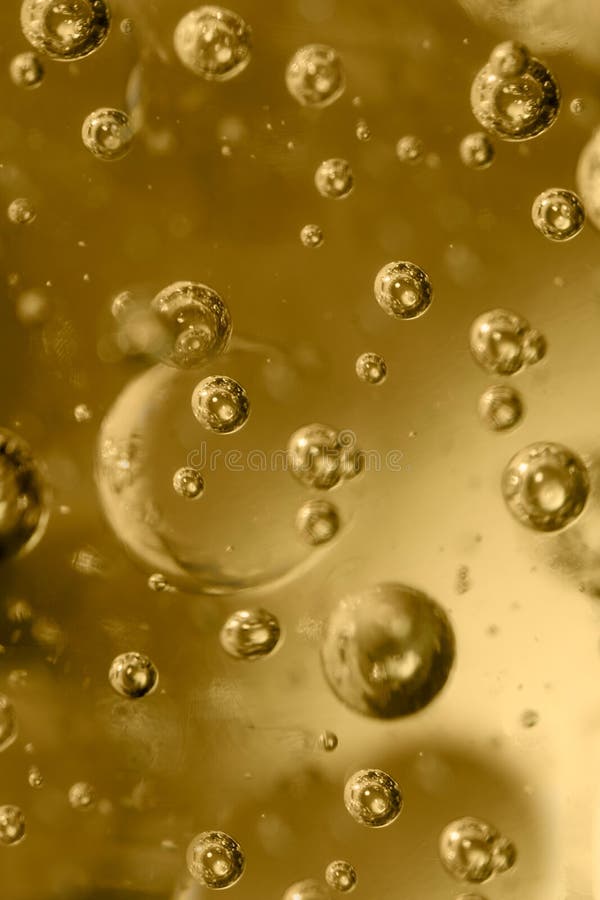 Bubbles in a Plastic Form of Golden Color Closeup Stock Illustration