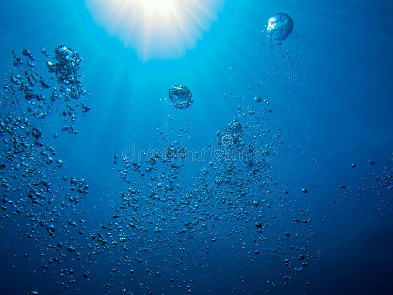 Bubbles from a scuba diver stock image. Image of water 33923265