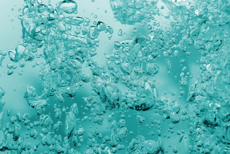 Bubbles in a water close up