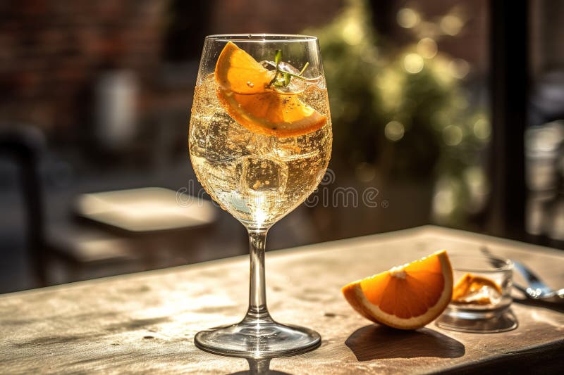 A Bubbly, Summer Spritz, Featuring a Mixture of Prosecco, Aperitif, and