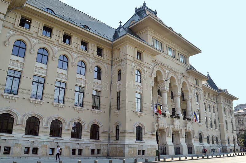 Bucarest city hall romania dopo ristrutturazione fotografia stock