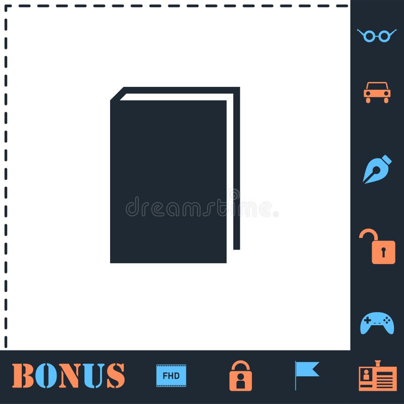 Buch Ikone flach stock abbildung Buch Ikone flach stock abbildung