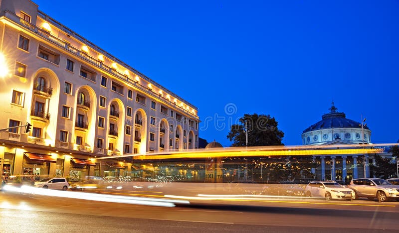 Bucharest noc scena (1) obraz royalty free Bucharest noc scena (1) obraz royalty free