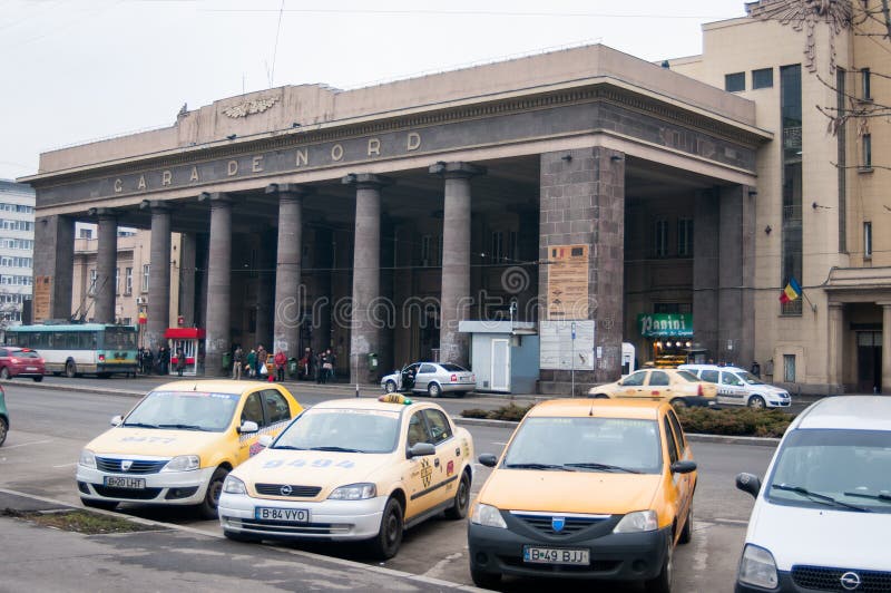 Bilete Tren Dus Intors Bucuresti Eforie Nord Bucharest North Train Station Imposing Entrance Editorial Stock Photo