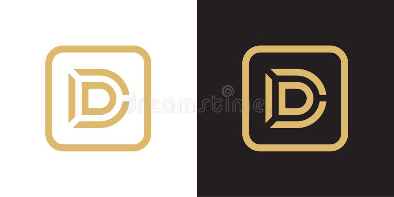 Buchstabe d Logo, einfaches Alphabet d Symbol Vektor lizenzfreie abbildung