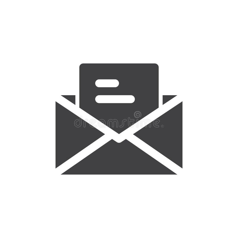 Buchstabe, E-Mail-Ikonenvektor, füllte flaches Zeichen, das feste Piktogramm, das auf Weiß lokalisiert wurde lizenzfreie abbildung Buchstabe, E-Mail-Ikonenvektor, füllte flaches Zeichen, das feste Piktogramm, das auf Weiß lokalisiert wurde lizenzfreie abbildung