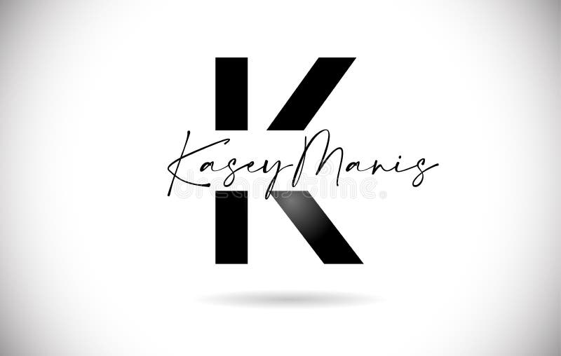Buchstabe k-Logo mit kreativen Gradienten-Swoosh. kreative elegante Buchstabe a mit farbigem Vektorsymbol stock abbildung