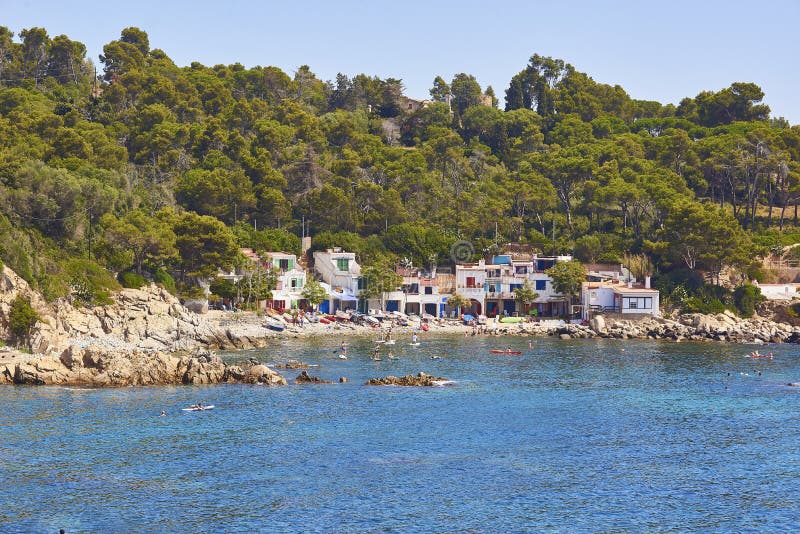 Bucht Calas S ‚Alguer Palamos, Girona, Katalonien, Spanien stockfoto Bucht Calas S ‚Alguer Palamos, Girona, Katalonien, Spanien stockfoto