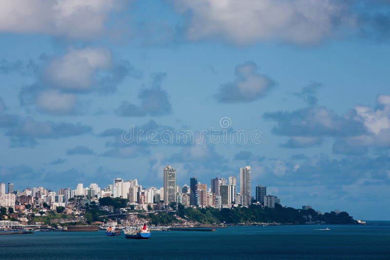 Bucht TODOS Santos von Salvador von Bahia Brasilien stockbild Bucht TODOS Santos von Salvador von Bahia Brasilien stockbild