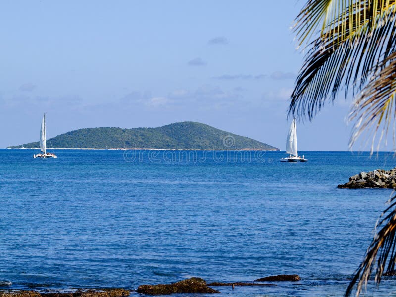 Buck Island and yachts