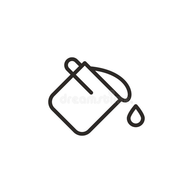 Bucket, Color, Fill Vector Icon. Element of Design Tool for Mobile