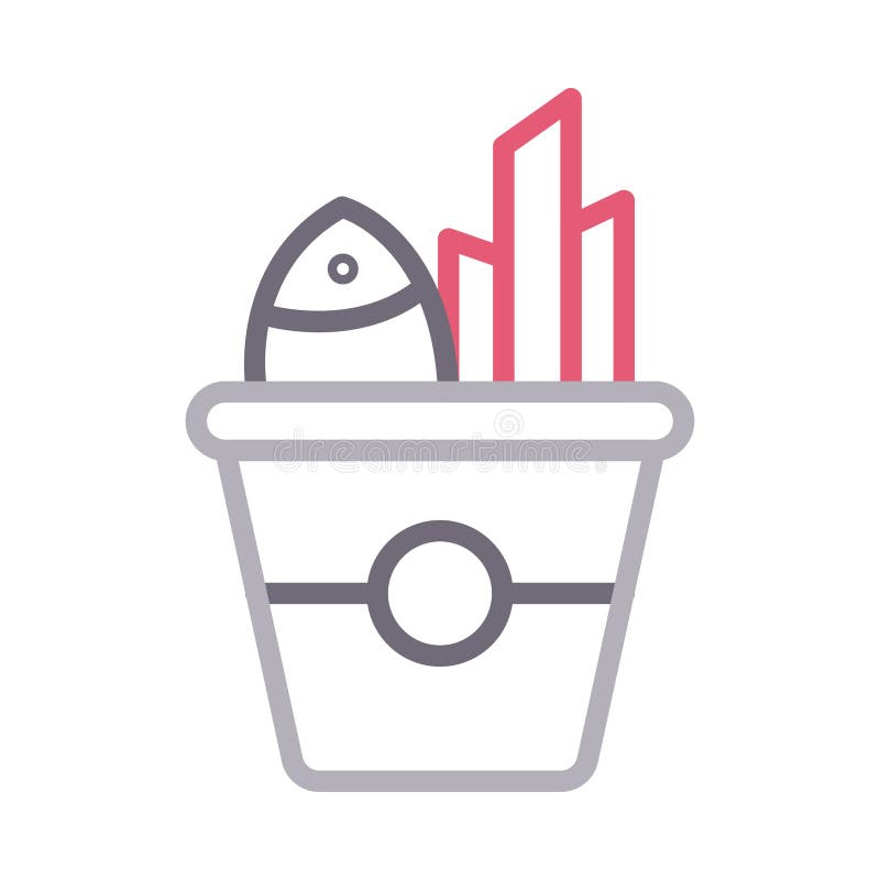 Bucket icon for website design and desktop envelopment, a pps development. Premium pack. Pps vector vectors