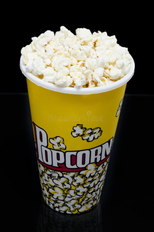 Bucket of popcorn royalty free stock images