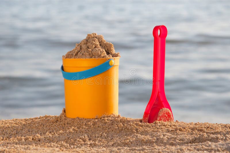 Bucket and shovel stock image. Image of heap, summer 45403661