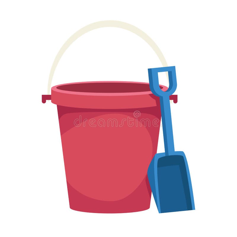 Bucket and shovel toy stock vector. Illustration of happy 221314144