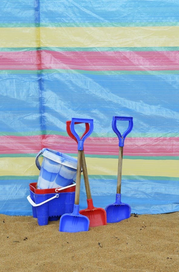 Beach Bucket Spades Sea Sand Stock Photos Free & RoyaltyFree Stock