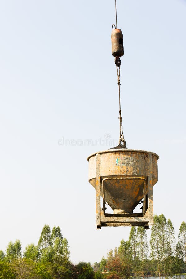 Bucket Used for Sending Concrete Stock Photo Image of occupation