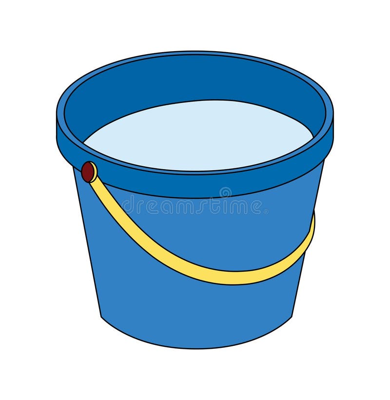 Bucket of Water Clip Art Illustration Vector Isolated Stock Vector -  Illustration of cartoon, logo: 200580746