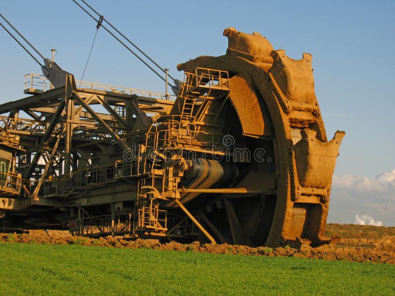 Bucket wheel excavator stock photo. Image of steel, bucket 22624958
