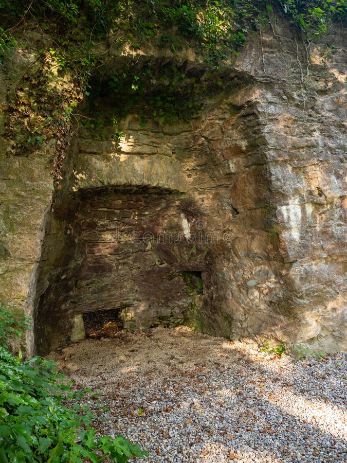 BUCKFASTLEIGH, DEVON, UK - August 24 2021: Lime Kiln. Lime kilns were used to create quicklime for use in building and farming. These are disused