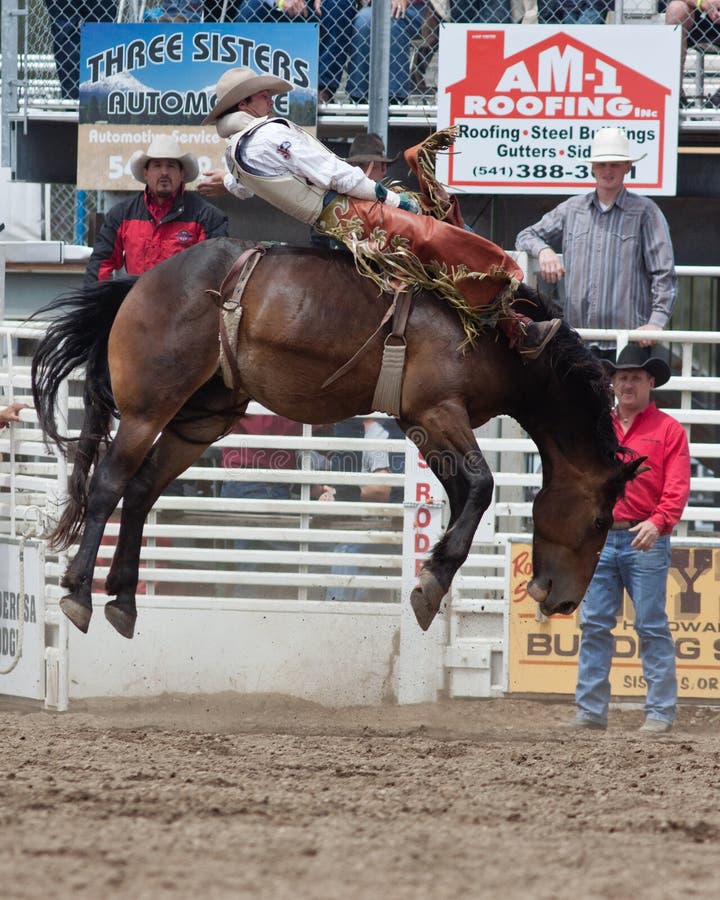 Bucking Bronc PRCA Sisters, Oregon Rodeo 2011 Editorial Stock Photo