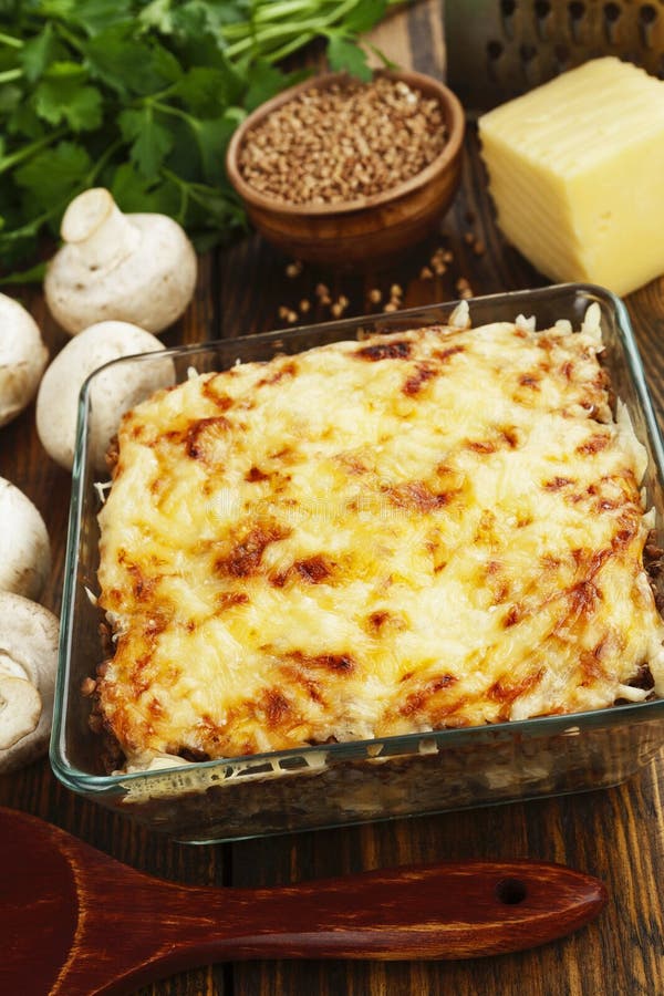 Buckwheat Casserole with Chicken Stock Photo Image of buckwheat