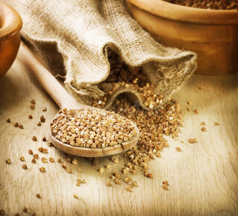 Buckwheat groats stock image. Image of diet, healthy 19058829