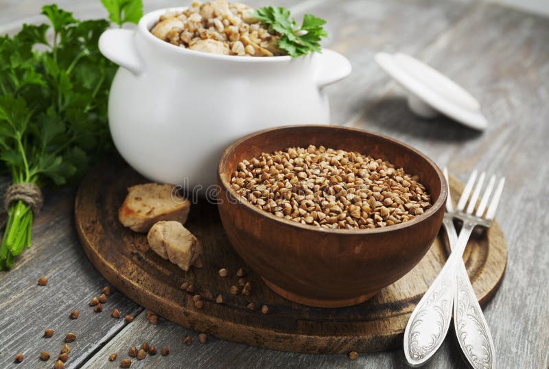 Buckwheat Porridge with Meat Stock Photo Image of healthy, buckwheat