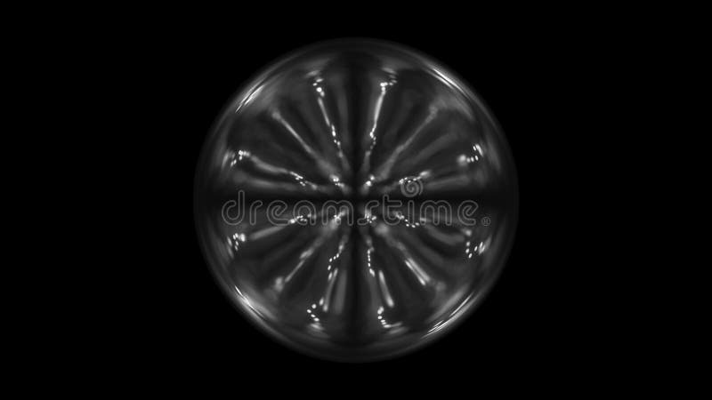 Bucle de esfera de metal sólido 3d abstracto