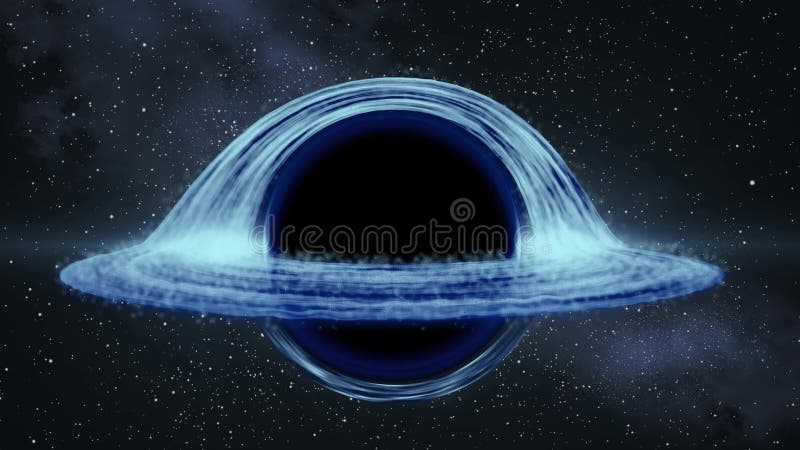 Bucle de 4K con representación de agujero negro