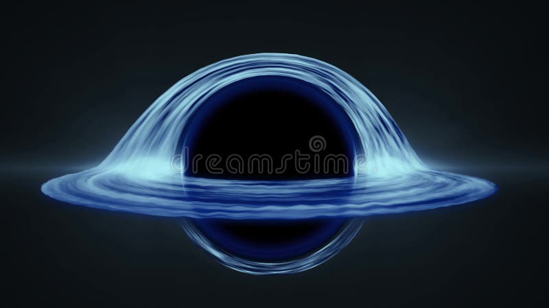 Bucle de 4K con representación de agujero negro