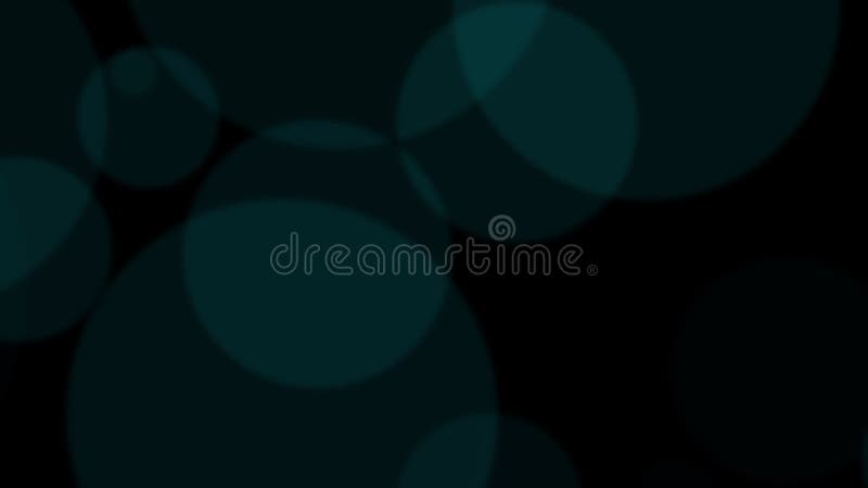 Buclă mare albastru bokeh curge în sus pe fundal negru abstract vector illustration