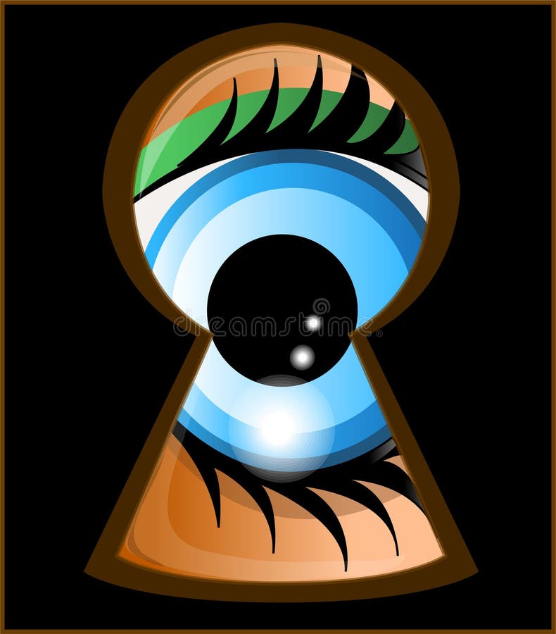 Buco della serratura illustrazione di stock Buco della serratura illustrazione di stock