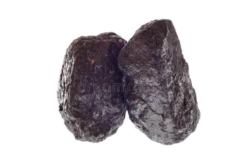 Bucăți de cărbune izolate pe alb stock photography