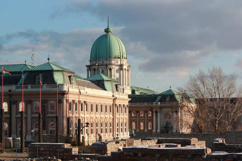 Buda grodowy wieczór pałac widok obrazy royalty free