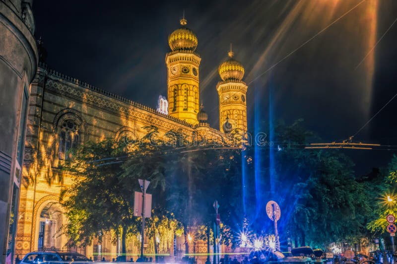 Building of the Great Budapest Synagogue on Dohany Street in Budapest, Hungary