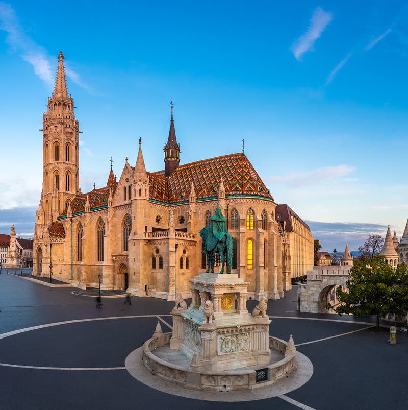 Budapest, Hungary - The beautiful Matthias Church Matyas templom at sunrise