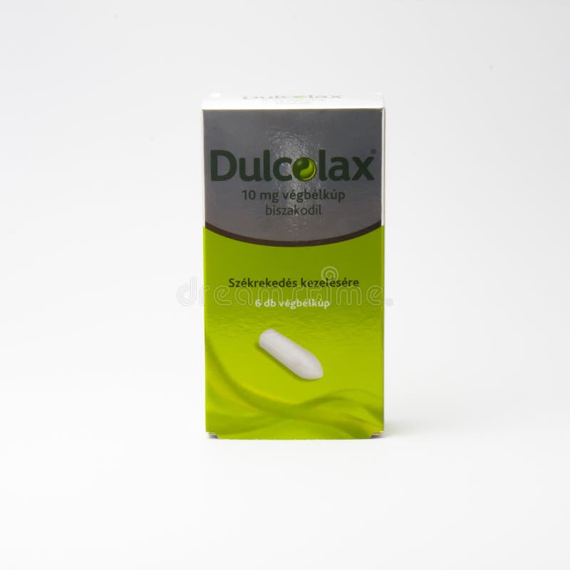 Budapest, Hungary - July 10, 2018: Bisacodyl / Dulcolax drug. Bi stock photography Budapest, Hungary - July 10, 2018: Bisacodyl / Dulcolax drug. Bi stock photography