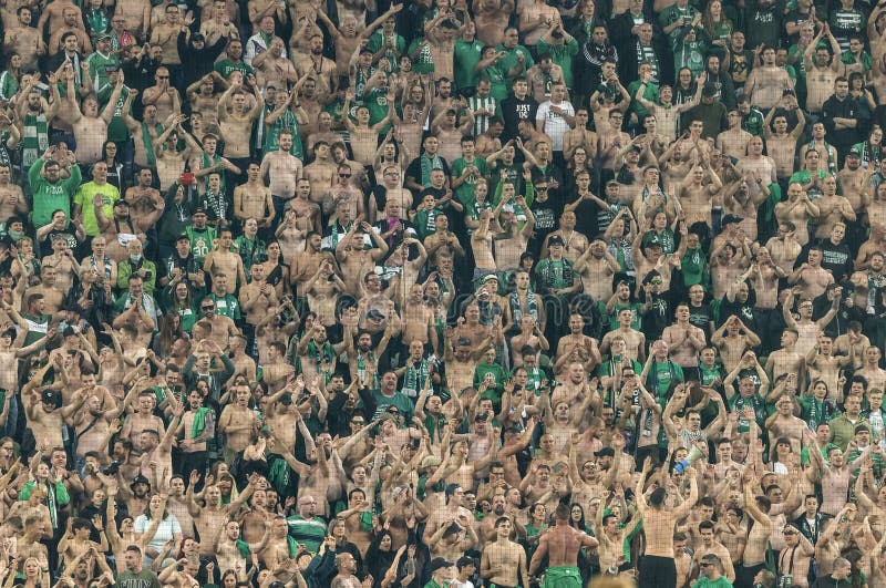 BUDAPEST, HUNGARY - JUNE 20: Ultras of Ferencvarosi TC (as known