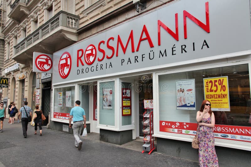 POLAND, BYDGOSZCZ - January 14, 2022: Rossmann Drogeria Parfumeria Cosmetic  Shop. Signage of Germany's second-largest drug store chain Stock Photo