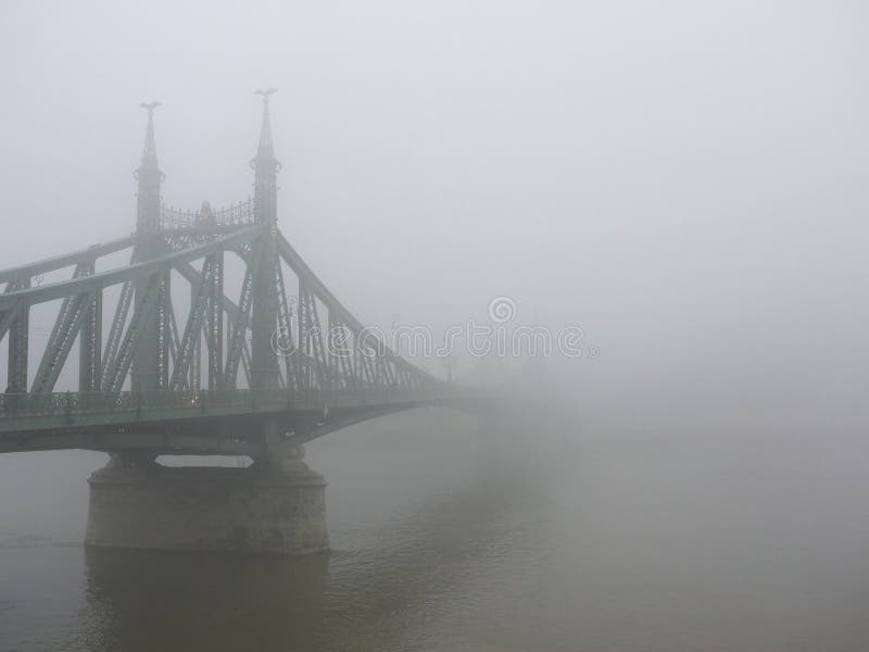 Budapest, mist over the Danube 1